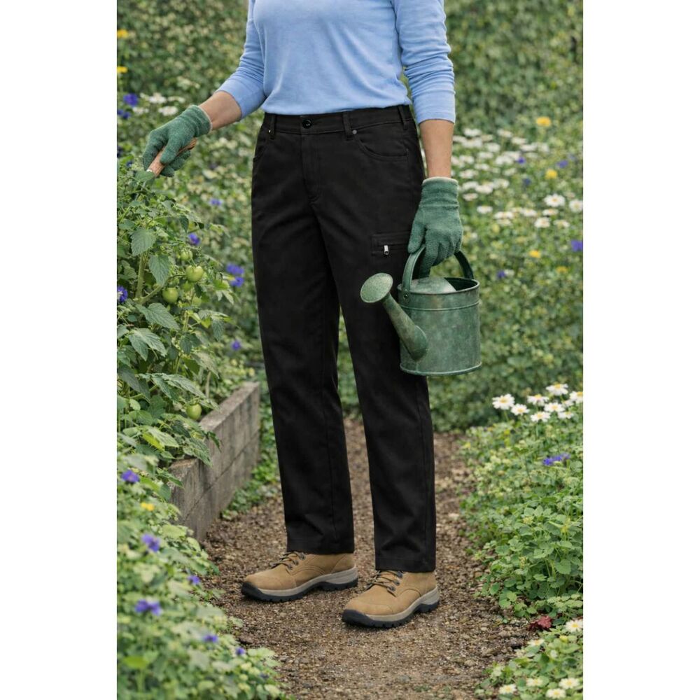 Martha Stewart Women's Black Stretch Lyocell Utility Pants SZ 20 NEW